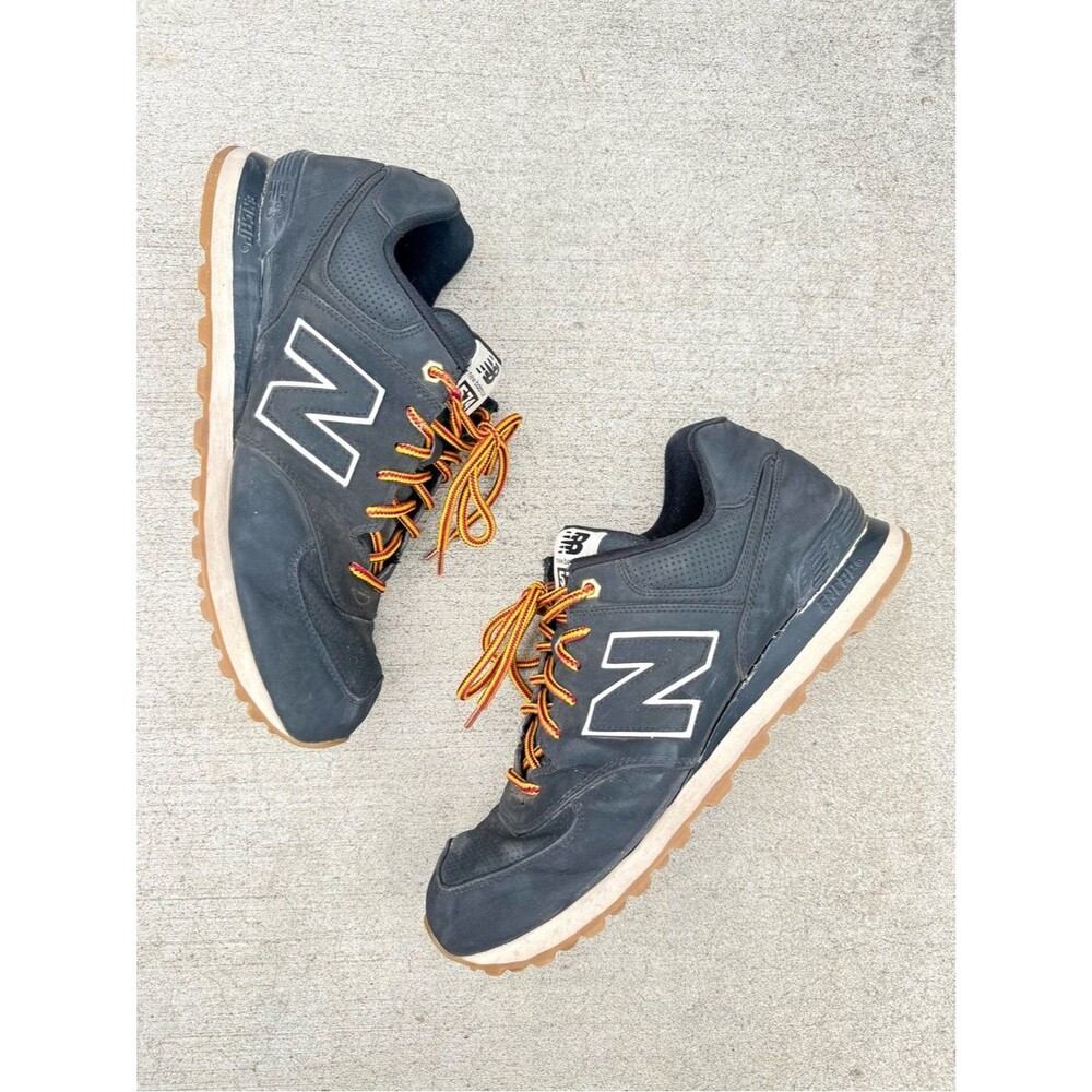 New Balance 574 Sneakers Outdoor Pack black gum sole Hiking Laces Retro Shoe